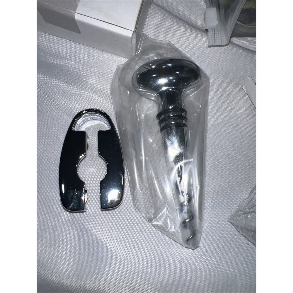 Chrome Corkscrew and Wine Bar Set Heavy